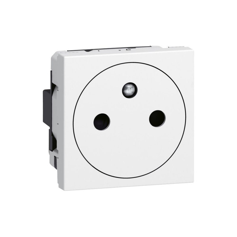 Legrand 077111L - Prise 2P+T Surface Mosaic 2 modules avec connexion bornes automatiques - blanc