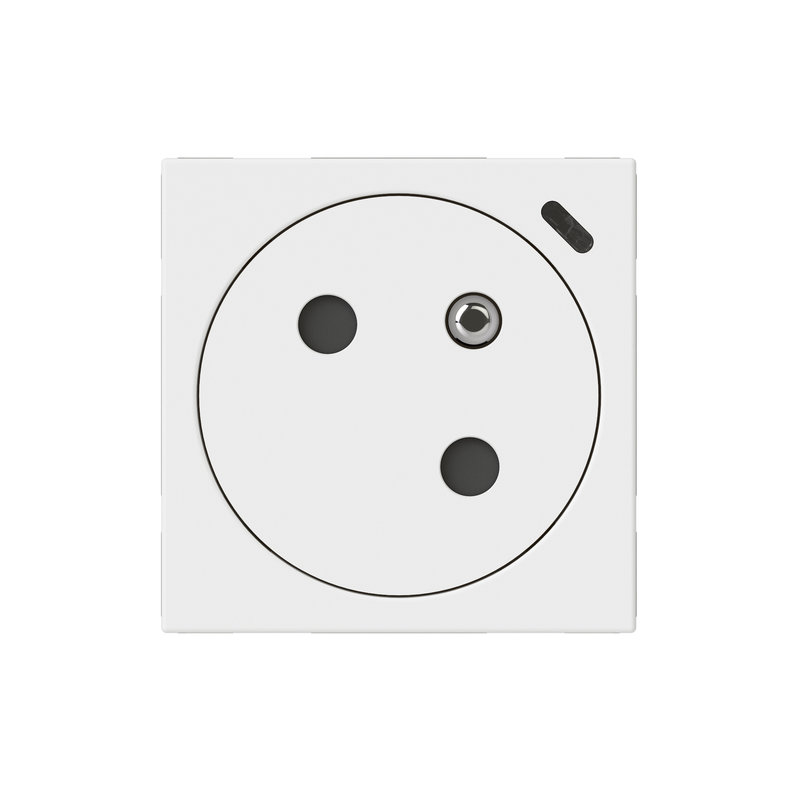 Legrand 077125L - Prise 2P+T Surface à voyant Mosaic Link raccordement latéral 2 modules - blanc