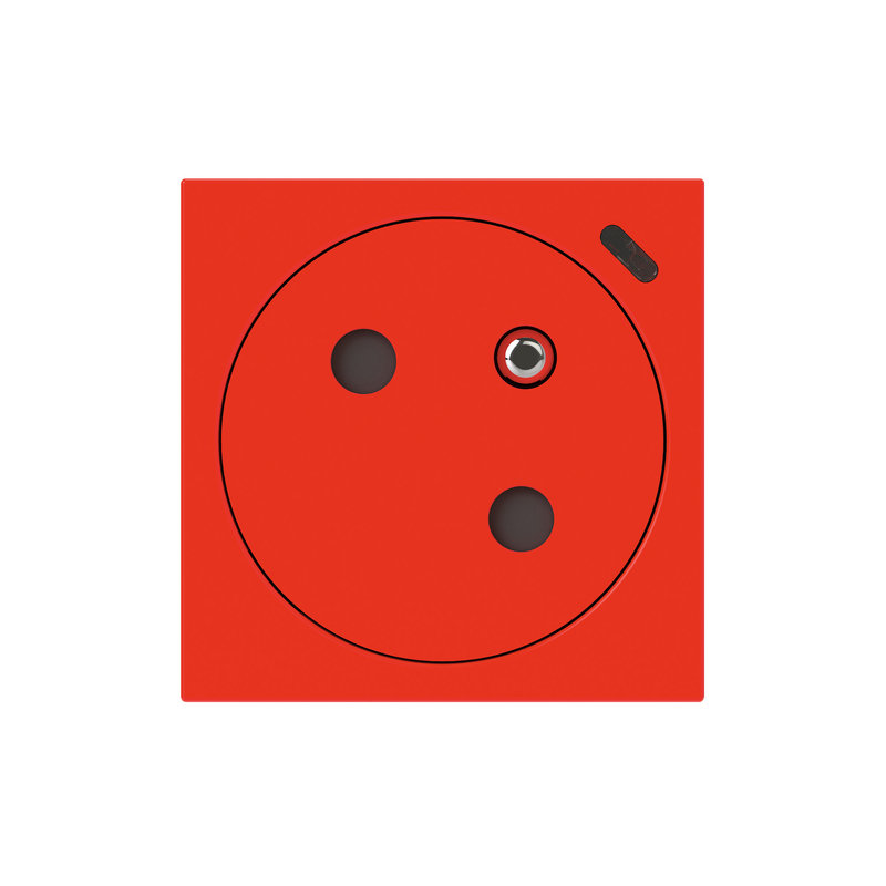 Legrand 077128L - Prise 2P+T Surface à voyant Mosaic Link raccordement latéral 2 modules - rouge
