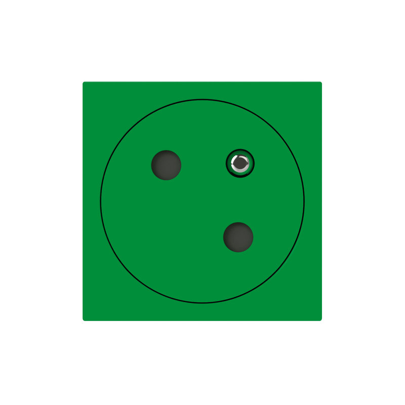 Legrand 077160L - Prise de courant 2P+T Surface Mosaic Link raccordement latéral 2 modules - vert