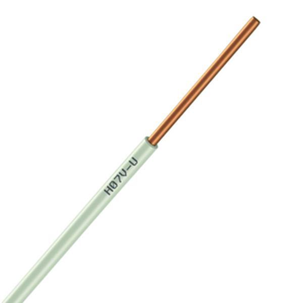 Fil Électrique H07VU 1.5 Rigide Ivoire - Couronne De 100M