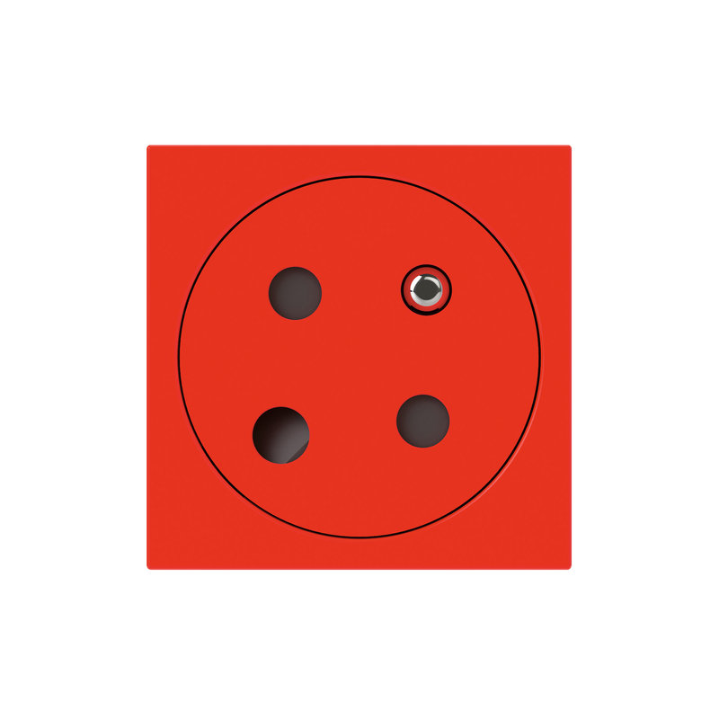 Legrand 077188L - Prise 2P+T Surface à détromp Mosaic Link racc latéral 2 mod rouge antimicrobien