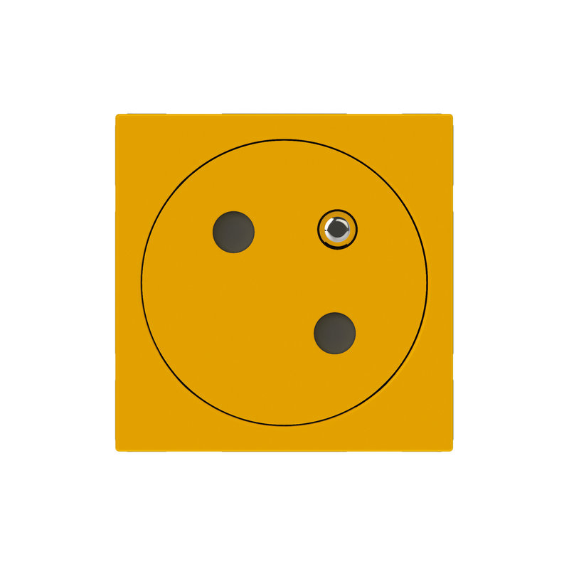 Legrand 077196L - Prise de courant 2P+T Surface Mosaic Link raccordement latéral 2 modules - jaune
