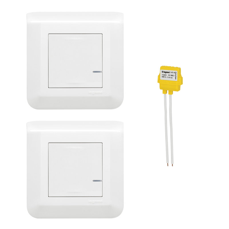 Legrand 077732L - Prêt-à-poser Mosaic interrupteur + commande sans fil - blanc