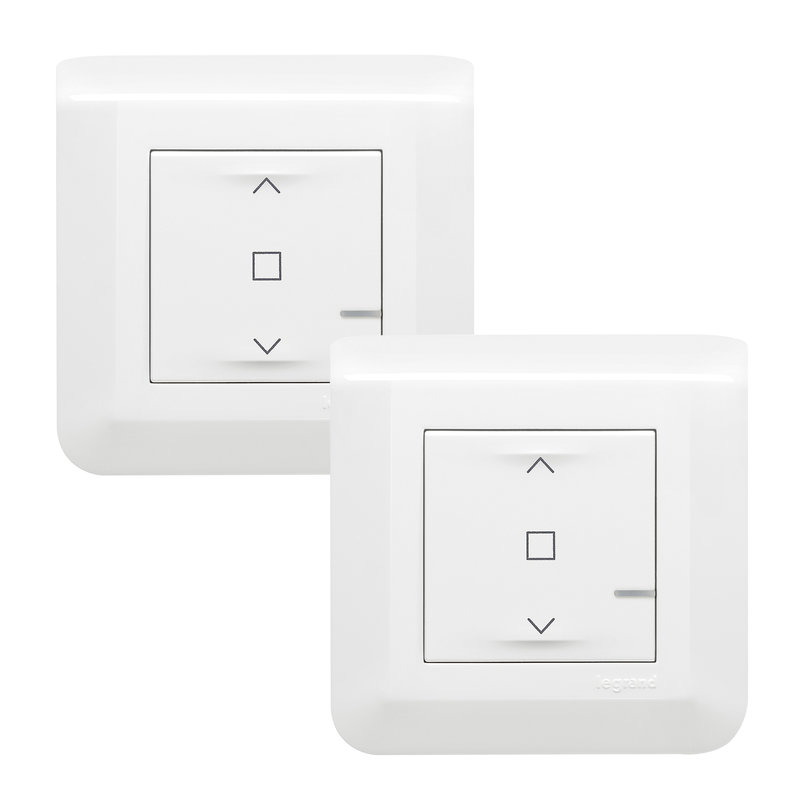 Legrand 077736L - Prêt-à-poser centraliser volet roulant Mosaic cde sans fil+ inter -complet blanc