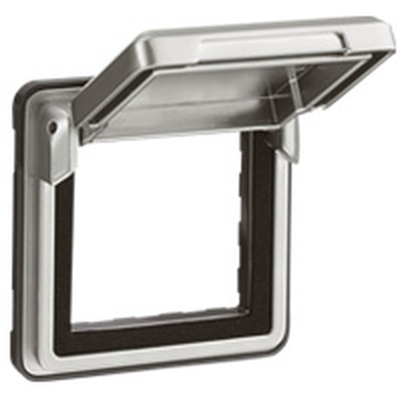 Legrand 077880 - Adaptateur avec volet Soliroc IP55 IK10 pour mécanismes Mosaic 2 modules