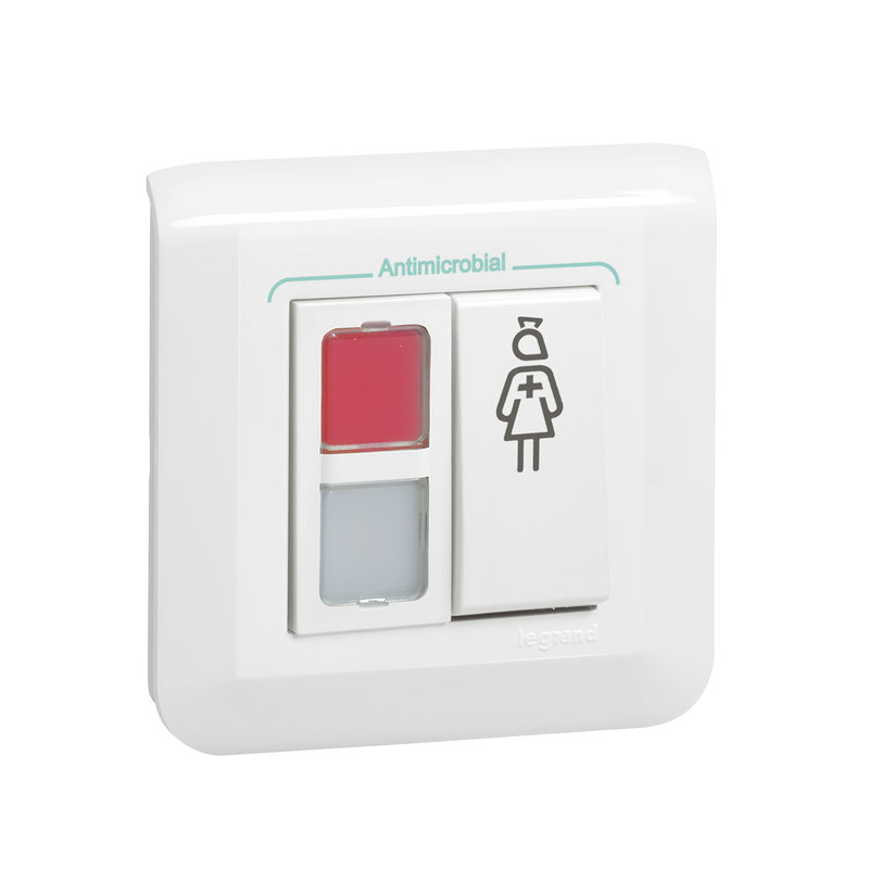 Legrand 078204L - Bloc de porte appel infirmière Mosaic 1 voyant rouge + 1 blanc + poussoir