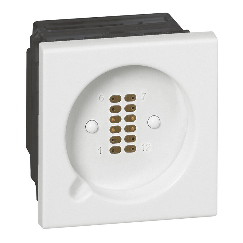 Legrand 078245 - Prise pour manipulateur Mosaic 2 modules - blanc antimicrobien