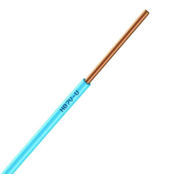 [CAB-101B] Fil Électrique H07VU 2.5 Rigide Bleu - Couronne De 100M