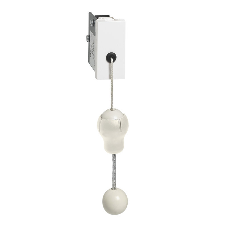Legrand 078376 - Poussoir à tirette Mosaic - 1 module - blanc antimicrobien