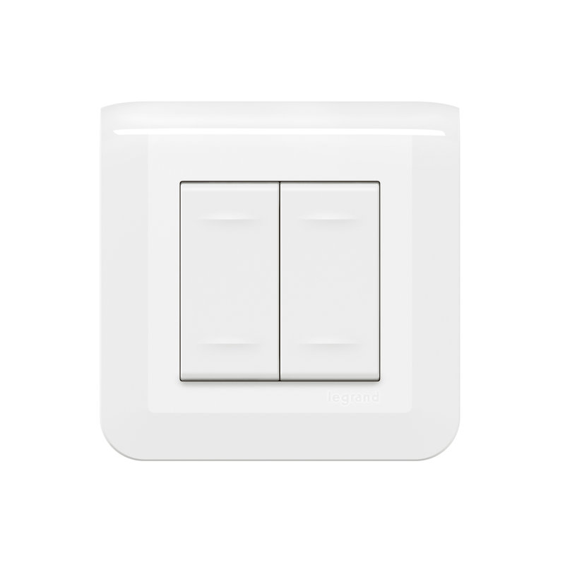 Legrand 078461L - Commande radio BUS KNX Mosaic 1 touche /2 entrées ou 2 touches/4 entrées - blanc