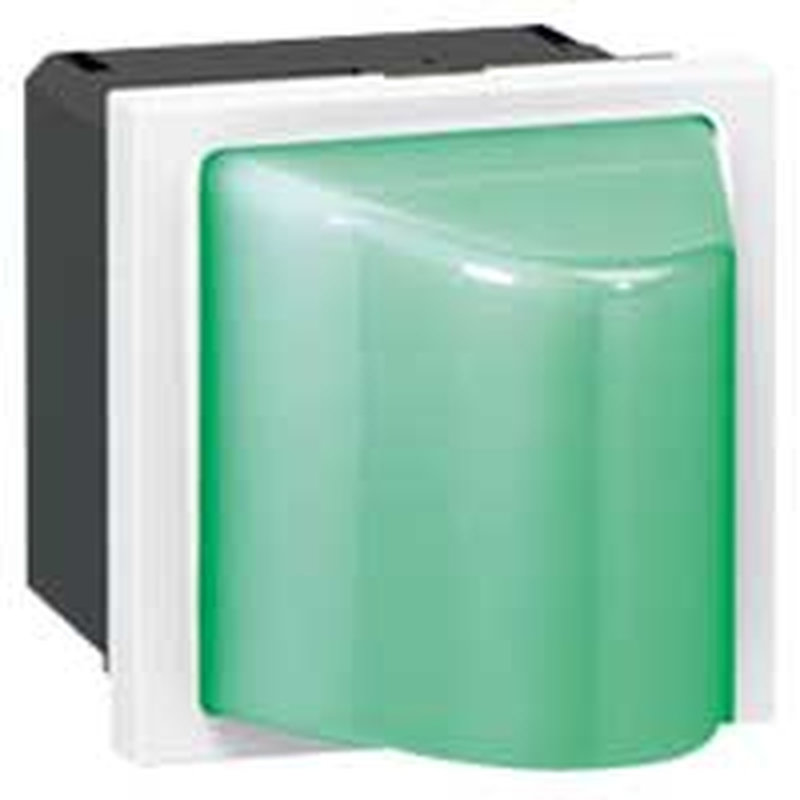Legrand 078562 - Hublot Mosaic 2 modules 12V~ à 24V~ ou 12V= à 24V= pour 0,6W - vert
