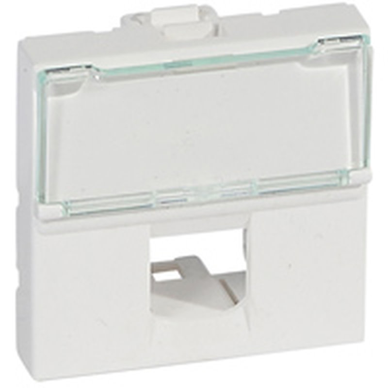 Legrand 078604 - Plastron Mosaic - pour 1 connecteur Keystone - 2 modules - blanc