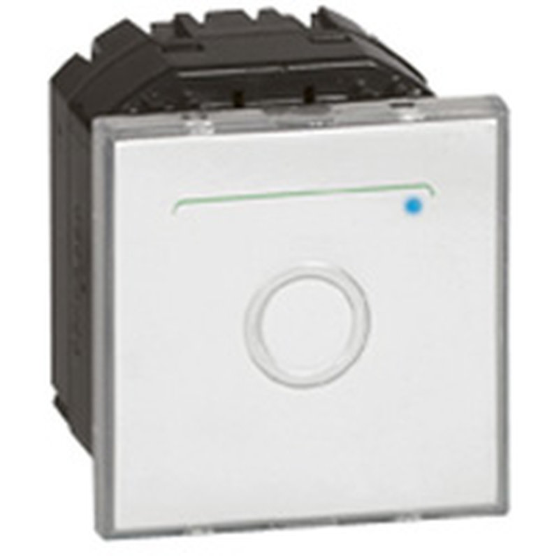 Legrand 078709 - Interrupteur avec neutre à commande tactile Mosaic 2 modules blanc antimicrobien