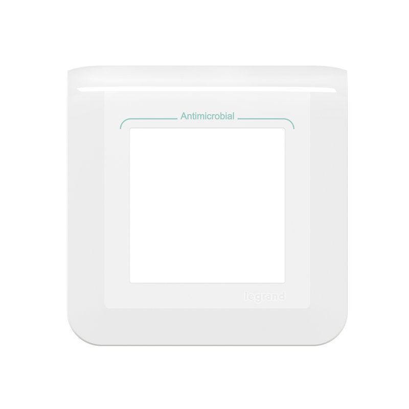 Legrand 078722L - Plaque de finition Mosaic pour 2 modules blanc antimicrobien