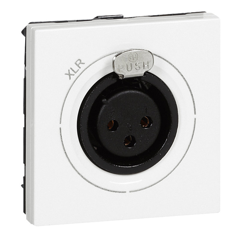 Legrand 078755 - Prise XLR 3 pôles femelle Mosaic 2 modules - blanc
