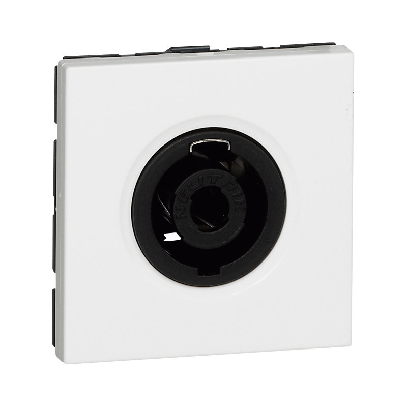 Legrand 078760 - Prise Speakon Mosaic - 4 contacts - 2 modules - blanc
