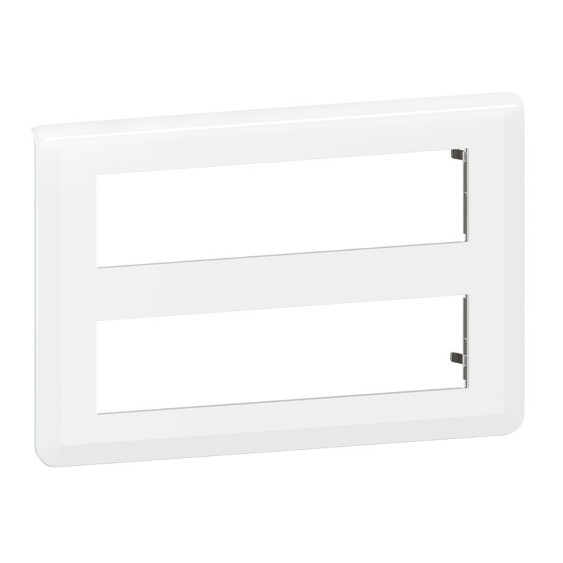 Legrand 078837L - Plaque de finition Mosaic pour 2x8 modules blanc