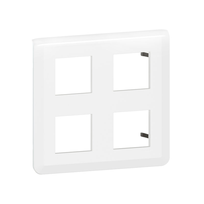 Legrand 078838L - Plaque de finition Mosaic pour 2x2x2 modules blanc