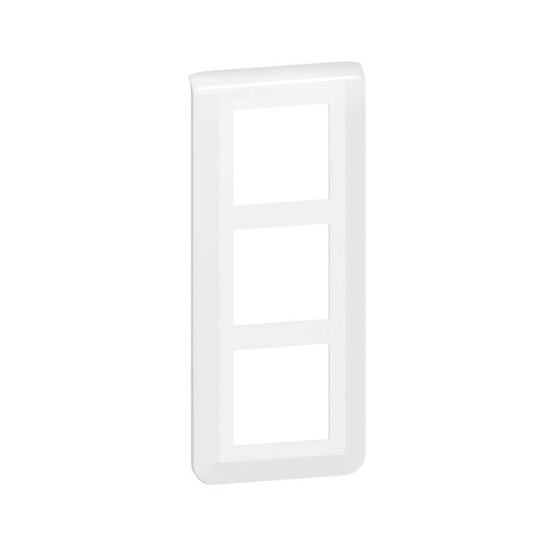 Legrand 078856L - Plaque de finition verticale spéciale rénovation Mosaic pour 3x2 modules blanc