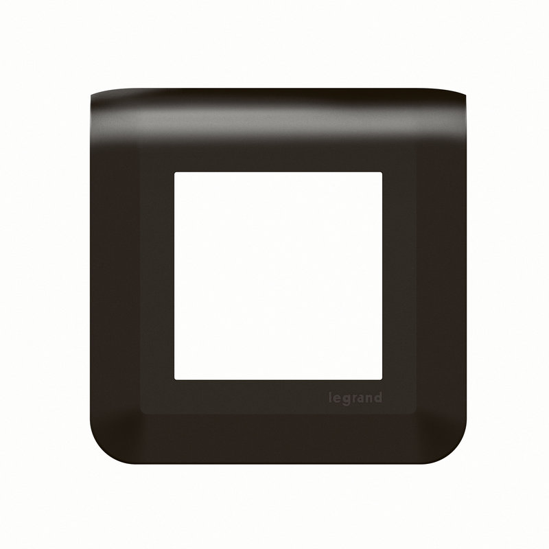 Legrand 079042L - Plaque de finition Mosaic pour 2 modules noir mat