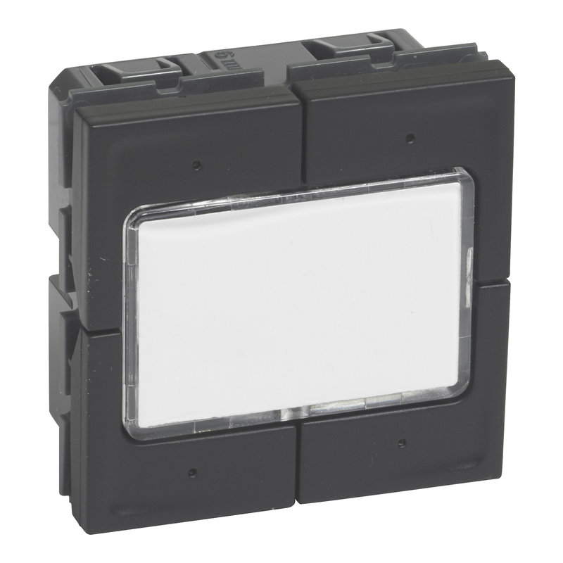 Legrand 079146L - Poussoir 4 positions Mosaic 2 modules - noir mat