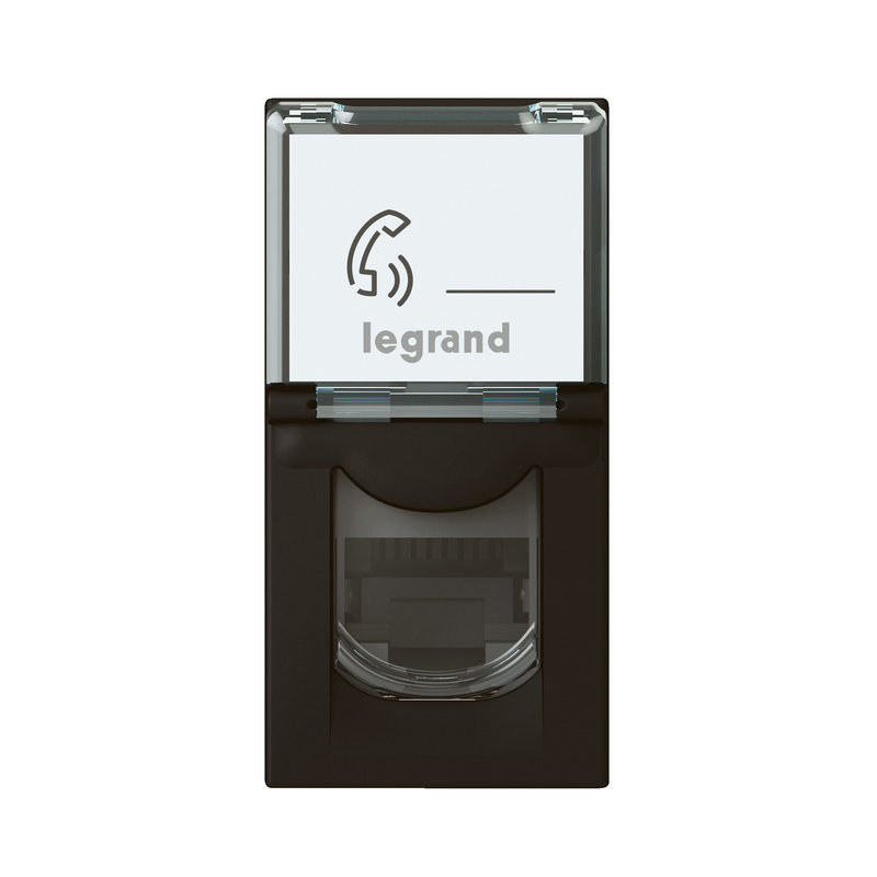 Legrand 079162L - Prise RJ45 catégorie 6 FTP Mosaic 1 module - noir mat