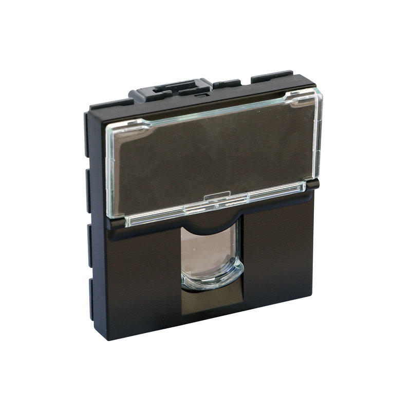 Legrand 079164L - Prise RJ45 catégorie 6 UTP Mosaic 2 modules - noir mat