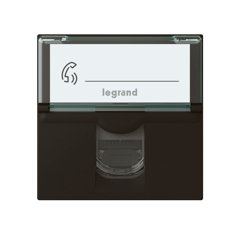 Legrand 079176L - Prise RJ45 catégorie 6A STP à blindage métal Mosaic 2 modules - noir mat