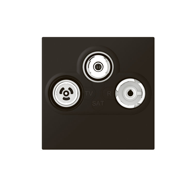 Legrand 079186L - Prise TV-R-SAT Mosaic FM et DAB+ 2 modules - noir mat