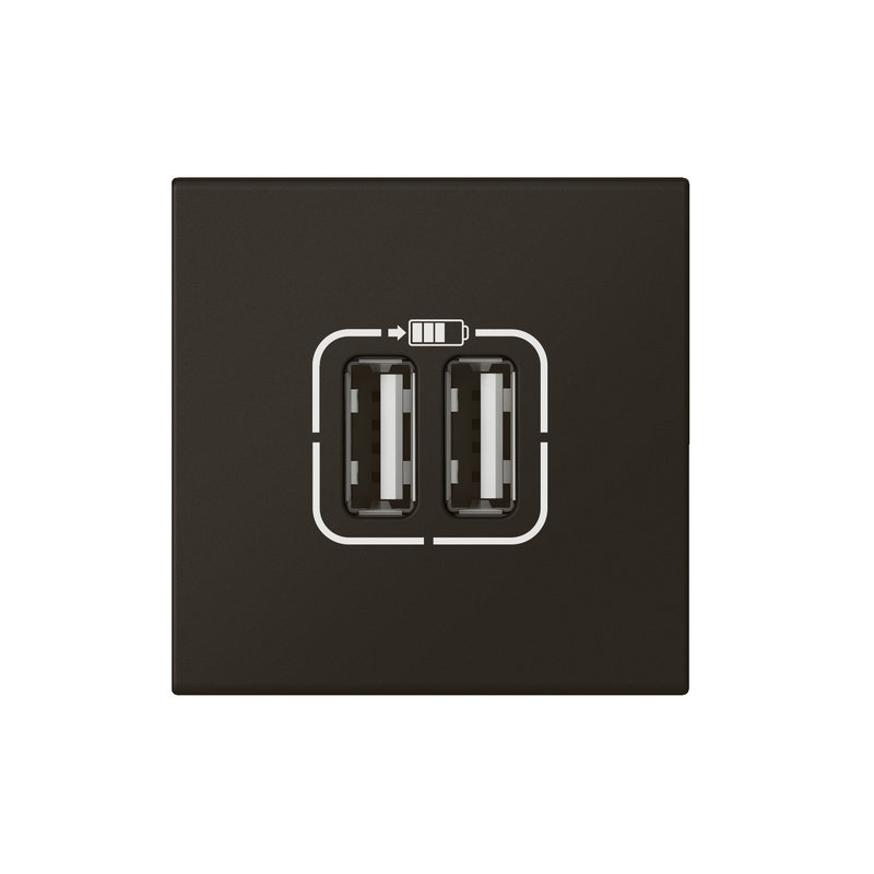 Legrand 079194L - Prises 2 USB Type-A 2,4A 5V= 12W Mosaic 2 modules 230V - noir mat