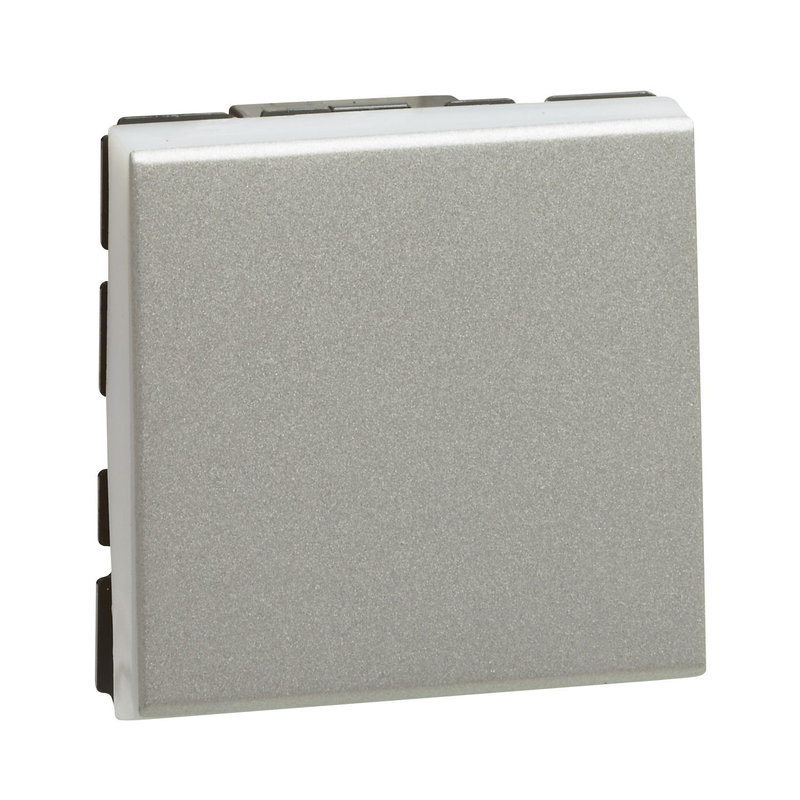 Legrand 079211L - Interrupteur ou va-et-vient 10AX 250V~ Mosaic Easy-Led 2 modules - alu