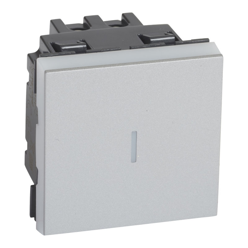 Legrand 079221L - Permutateur 10AX 250V~ Mosaic 2 modules - alu