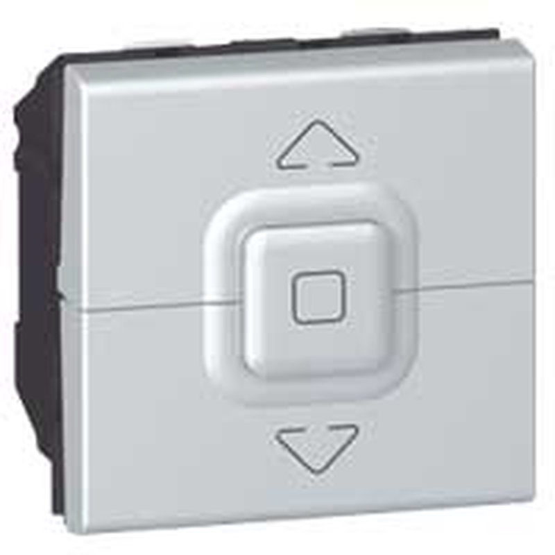 Legrand 079225 - Poussoir 500W maximum Mosaic pour 1 volet roulant - alu