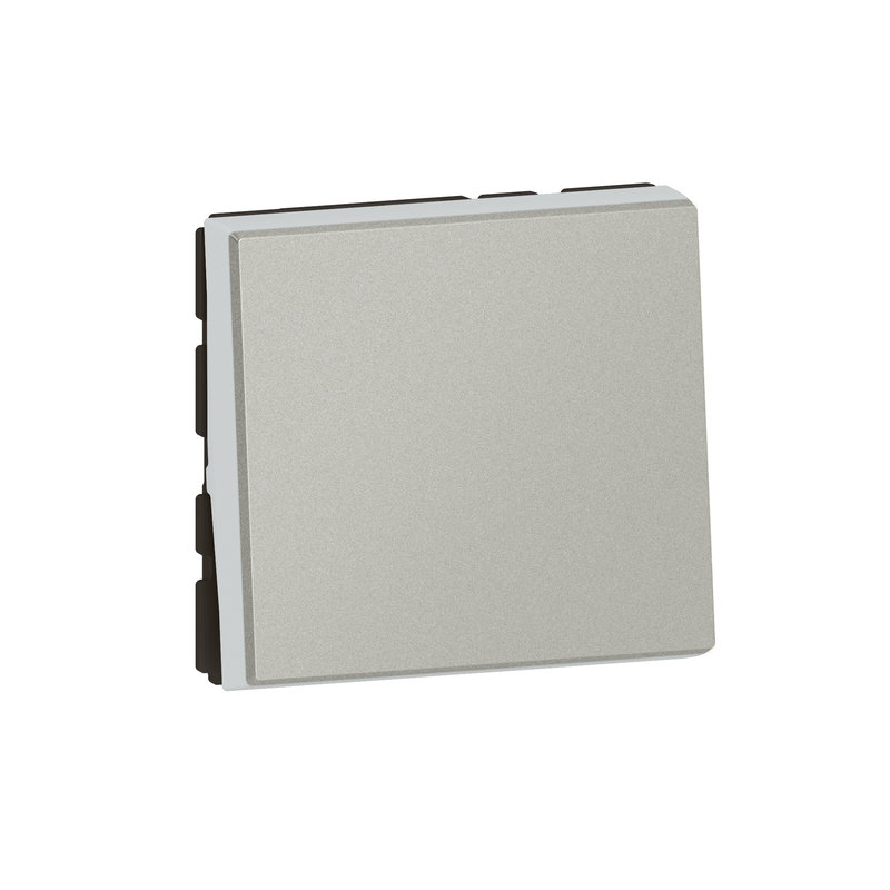 Legrand 079240L - Poussoir ou poussoir inverseur Mosaic Easy-Led 6A 250V~ 2 modules - alu