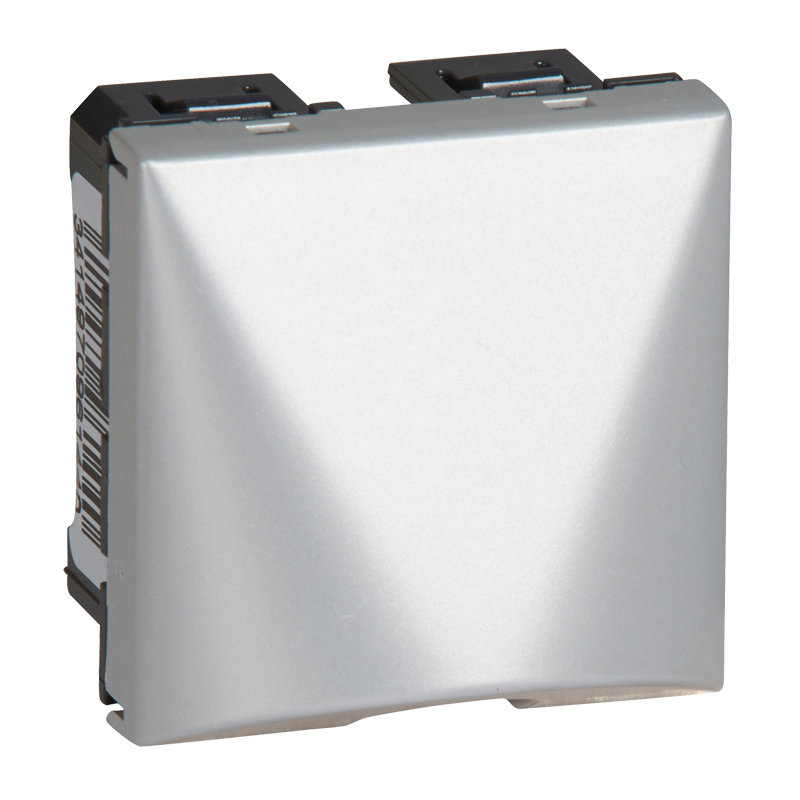 Legrand 079249 - Sortie de câble Mosaic 2 modules + serre-câbles-câble Ø4-12mm -alu