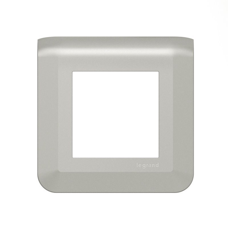 Legrand 079302L - Plaque de finition Mosaic pour 2 modules alu