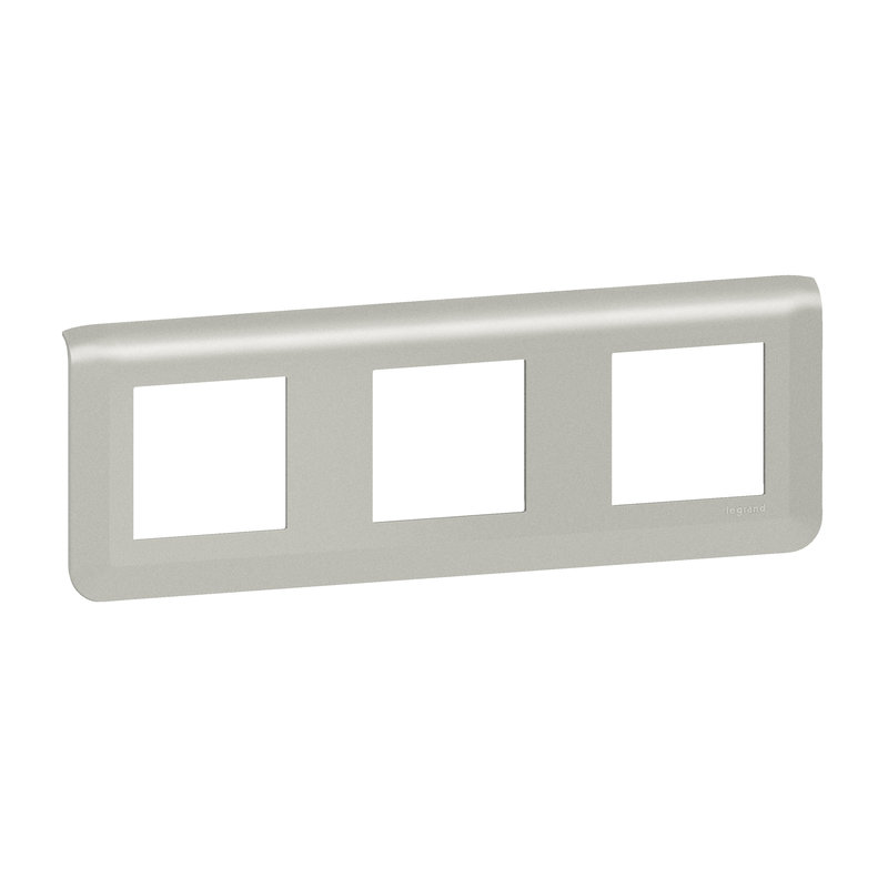 Legrand 079306L - Plaque de finition horizontale Mosaic pour 3x2 modules alu