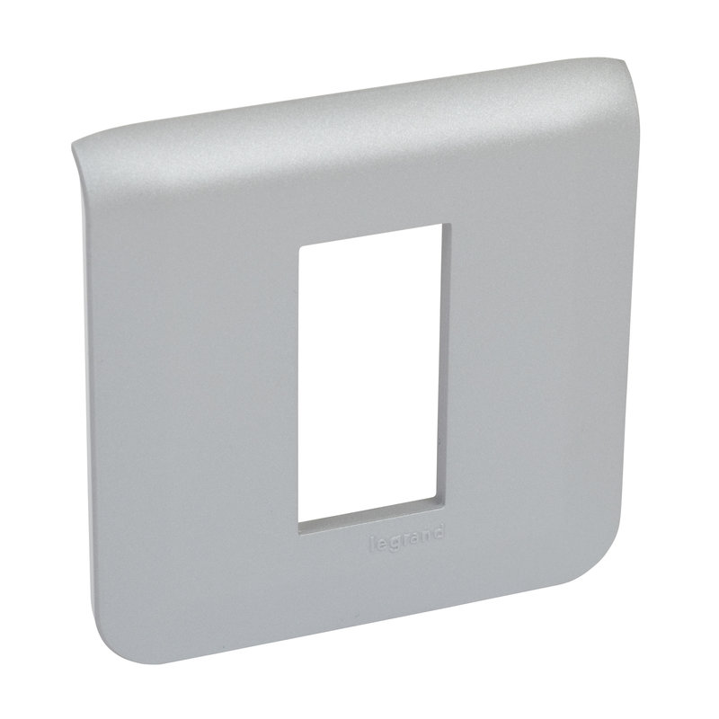 Legrand 079311L - Plaque de finition horizontale Mosaic 1 module - alu