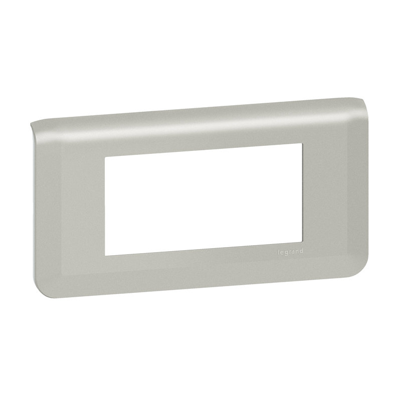 Legrand 079314L - Plaque de finition horizontale Mosaic pour 4 modules alu