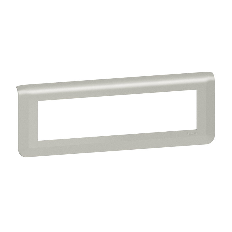 Legrand 079318L - Plaque de finition horizontale Mosaic pour 8 modules alu