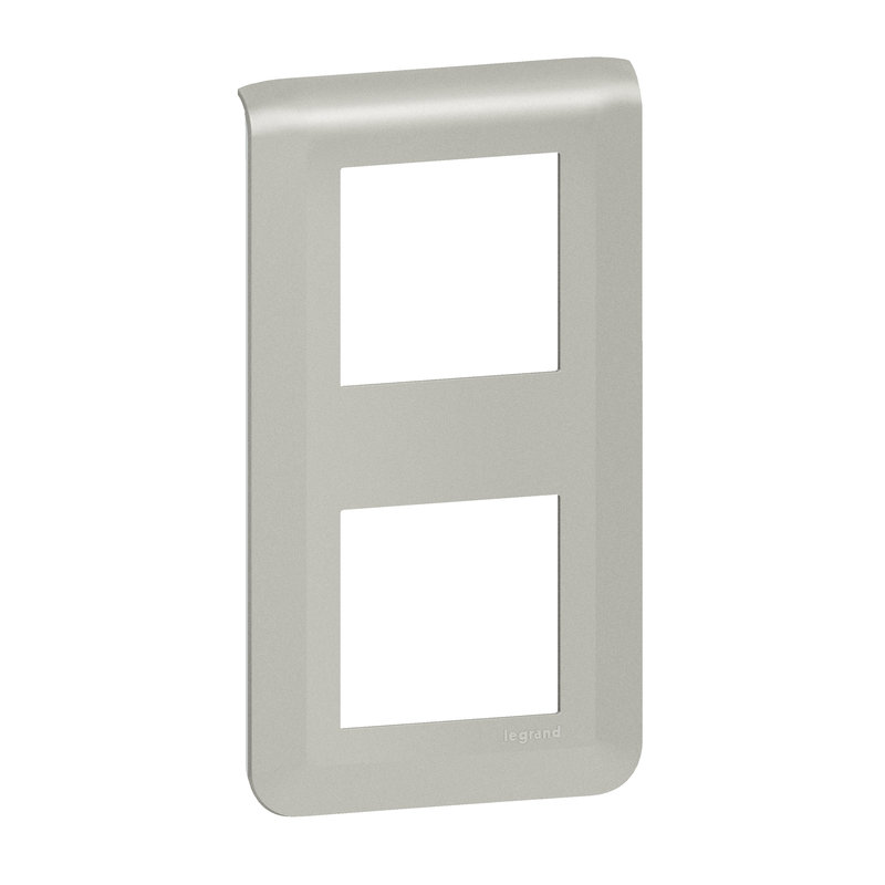 Legrand 079322L - Plaque de finition verticale Mosaic pour 2x2 modules alu