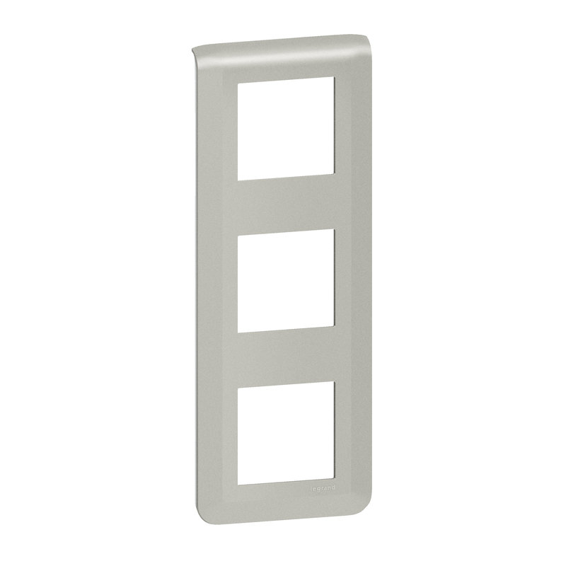 Legrand 079323L - Plaque de finition verticale Mosaic pour 3x2 modules alu