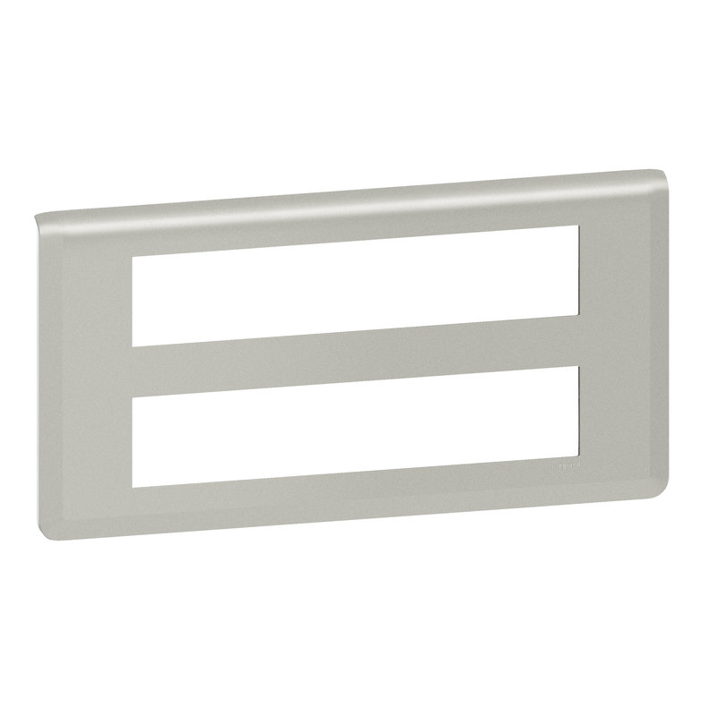 Legrand 079328L - Plaque de finition Mosaic pour 2x10 modules alu