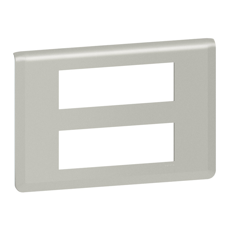 Legrand 079336L - Plaque de finition Mosaic pour 2x6 modules alu