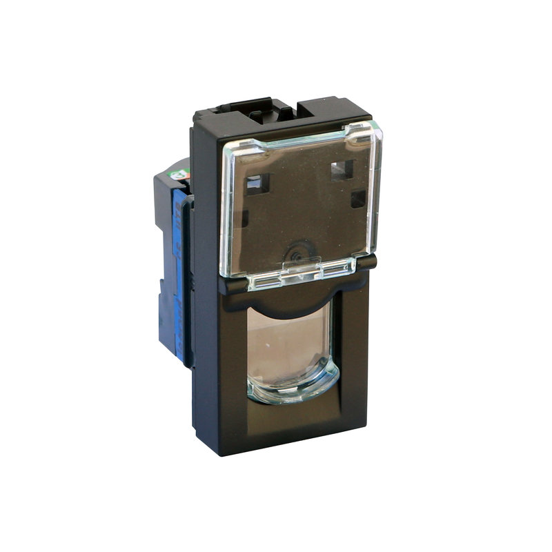 Legrand 079461L - Prise RJ45 catégorie 6 UTP Mosaic 1 module - noir mat