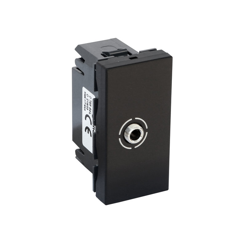 Legrand 079564L - Prise jack 3.5mm femelle Mosaic à visser 1 module - noir mat