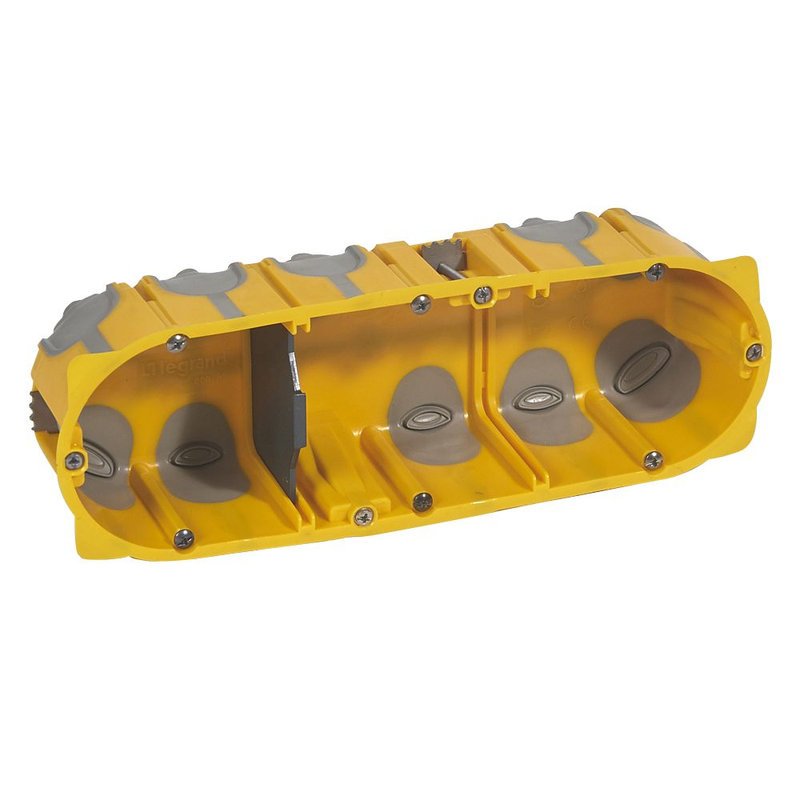 Legrand 080033 - Boîte multipostes Eco Batibox 3 postes ou 6 à 8 modules - profondeur 50mm