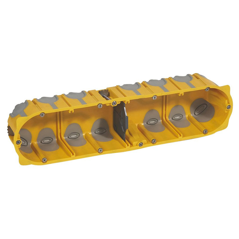 Legrand 080034 - Boîte multipostes Eco Batibox 4 postes 8 à 10 modules - profondeur 50mm