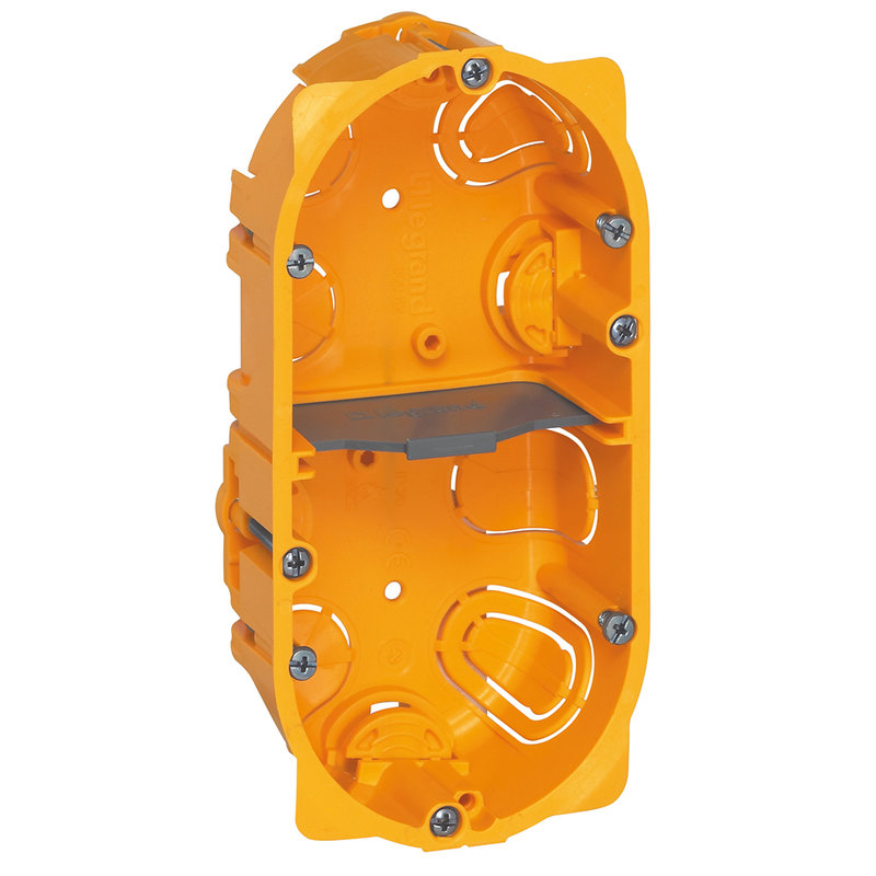 Legrand 080042 - Boîte 2 postes ou 4 à 5 modules Batibox pour cloisons sèches - profondeur 40mm